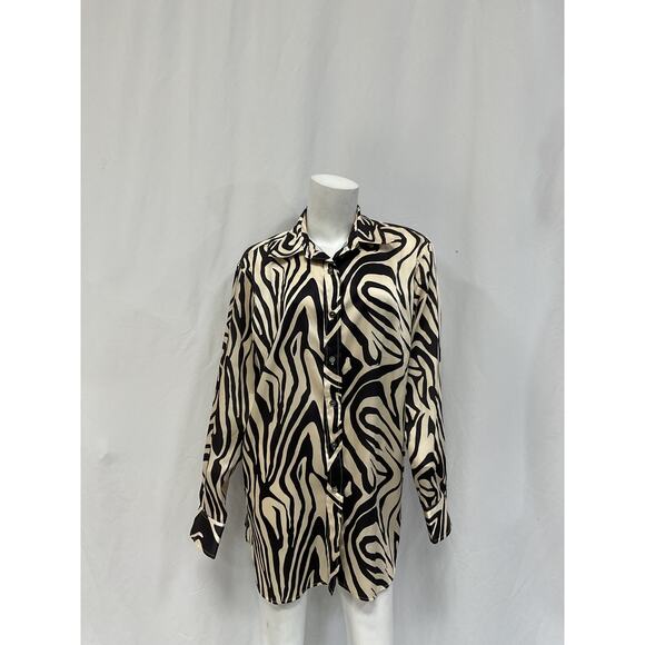 Ronny Kobo 'Rico' Black Satin Top Size M - Picture 2 of 5